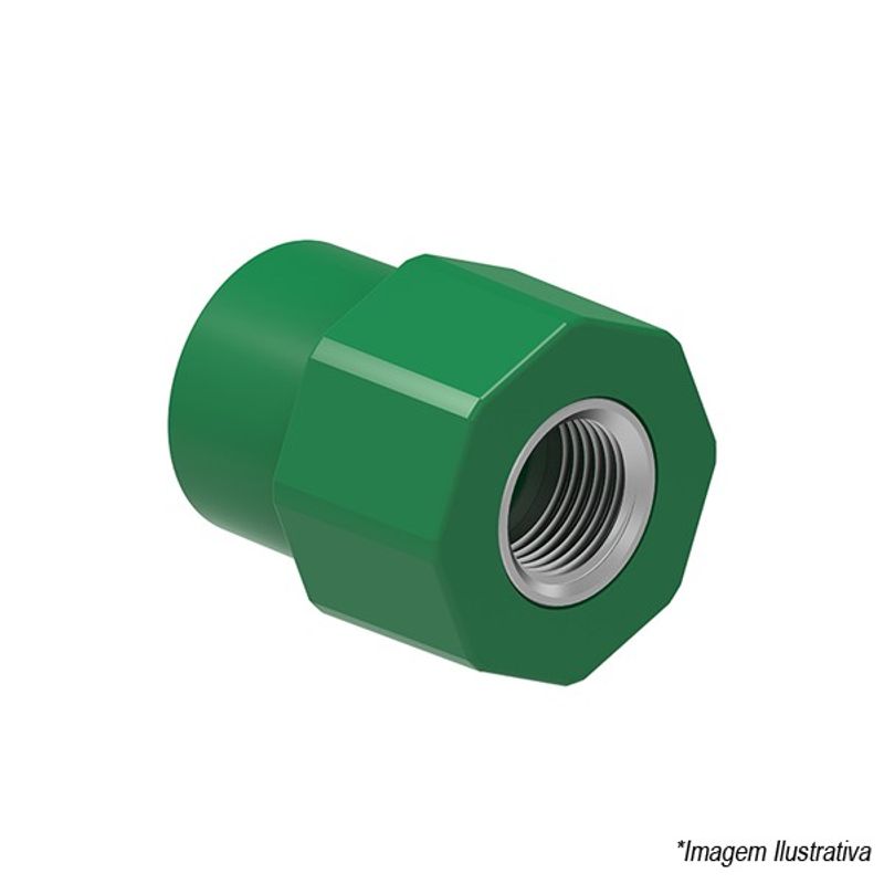 Conector Fêmea PPR Termofusão 25mm x 1/2´ - Tigre Conector Fêmea PPR Termofusão 25mm x 1/2´ - Tigre