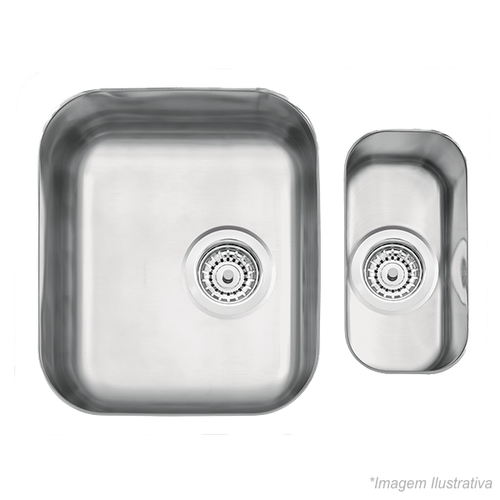 Cuba Dupla 1.5C 34 BL Inox de Embutir - 58x45 com Válvula  4´1/2 - Tramontina