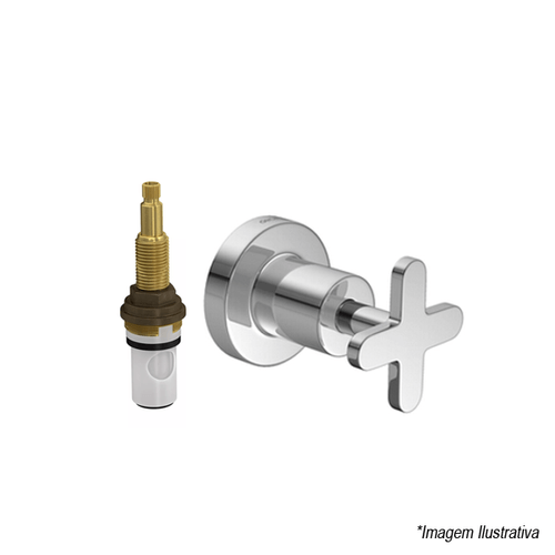 Acabamento para Registro de Pressão 1/2 Volta Disco  1´  Cromado - Deca