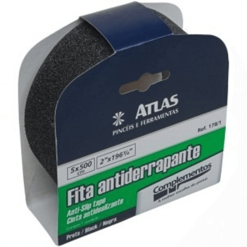 Fita Antiderrapante 50 x 5mts Preta - Atlas