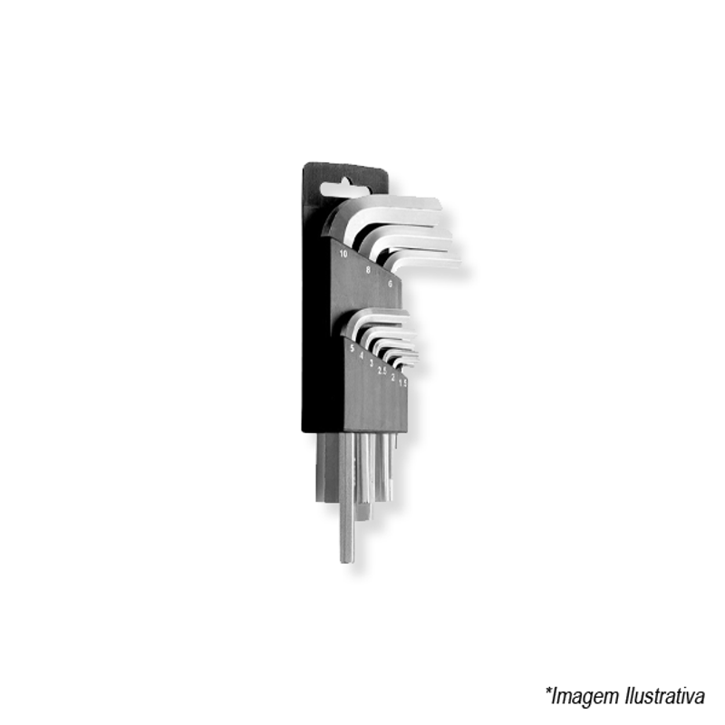 Jogo Chaves Allen 9PC 41409/209 Jogo Chaves Allen 9PC 41409/209