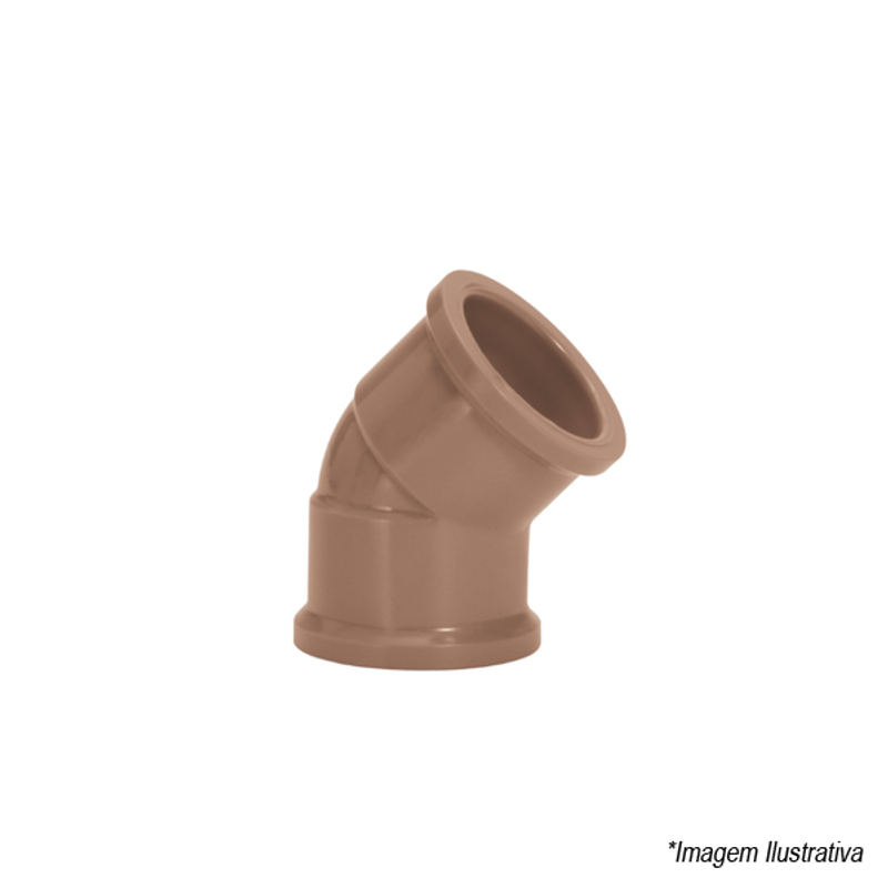 Joelho 45º PVC Soldável 40mm 1.1/4´ - Amanco Joelho 45º PVC Soldável 40mm 1.1/4´ - Amanco