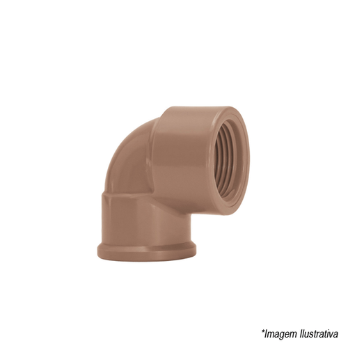 Joelho 90º PVC Soldável  Solda 25mm e Rosca 3/4´ - Amanco