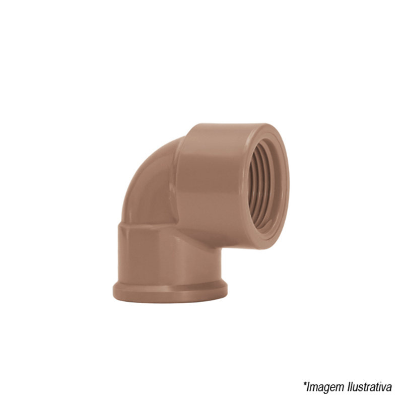 Joelho 90º PVC Soldável Solda 25mm e Rosca 3/4´ - Amanco Joelho 90º PVC Soldável Solda 25mm e Rosca 3/4´ - Amanco