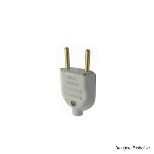 Plugue Macho 2P 10A Cinza 1501102 Radial