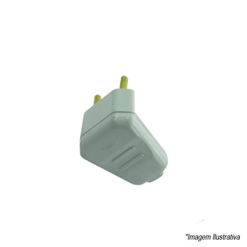 Plugue Macho Triangular 2P 10A Cinza 1801118 Radial