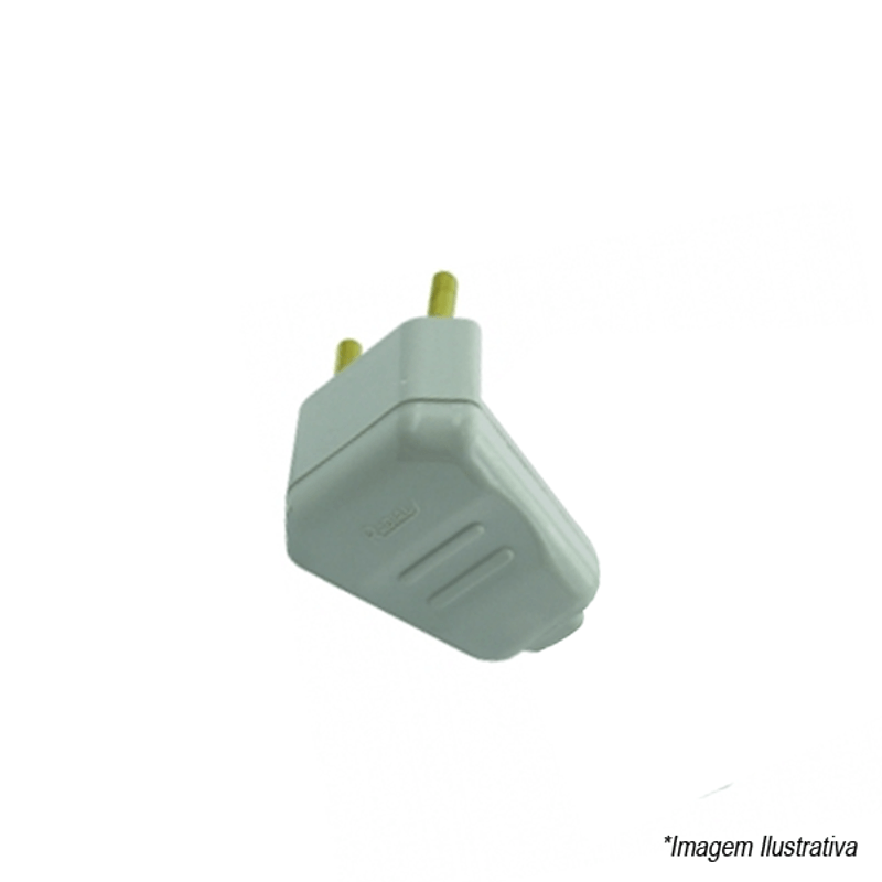Plugue Macho Triangular 2P 10A Cinza 1801118 Radial