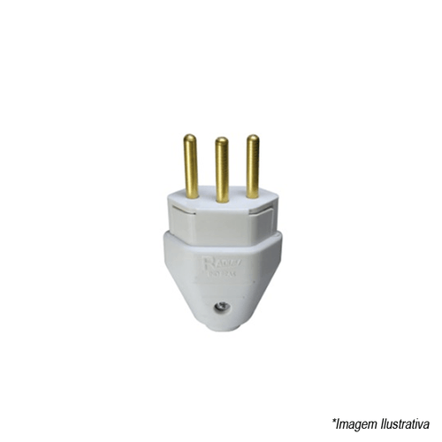 Plugue Macho Prensa Cabo 20A 2 Polos + Terra Cinza 1501134 Radial