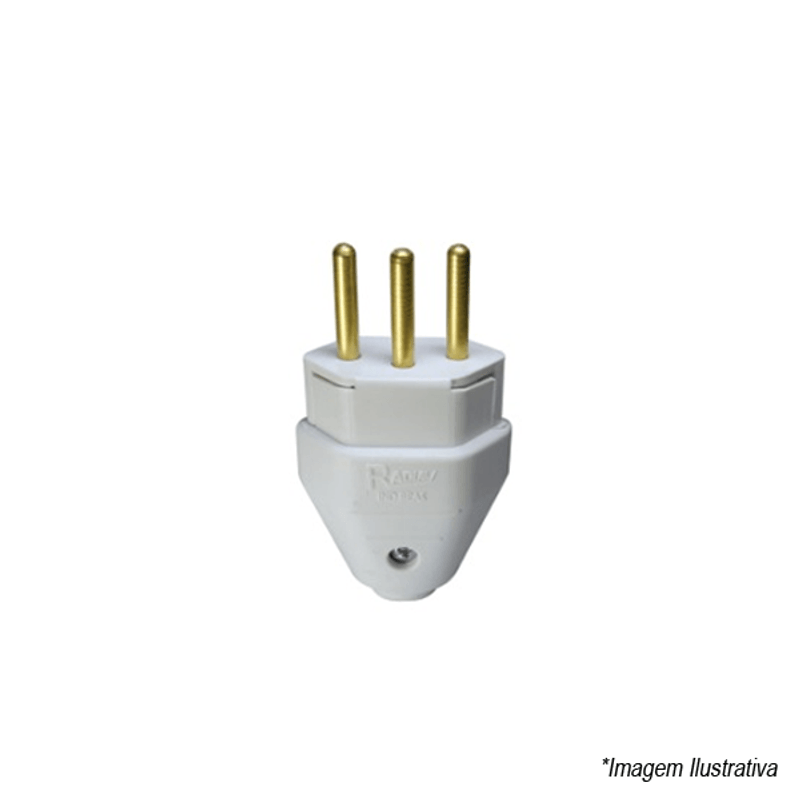 Plugue Macho Prensa Cabo 20A 2 Polos + Terra Cinza 1501134 Radial Plugue Macho Prensa Cabo 20A 2 Polos + Terra Cinza 1501134 Radial