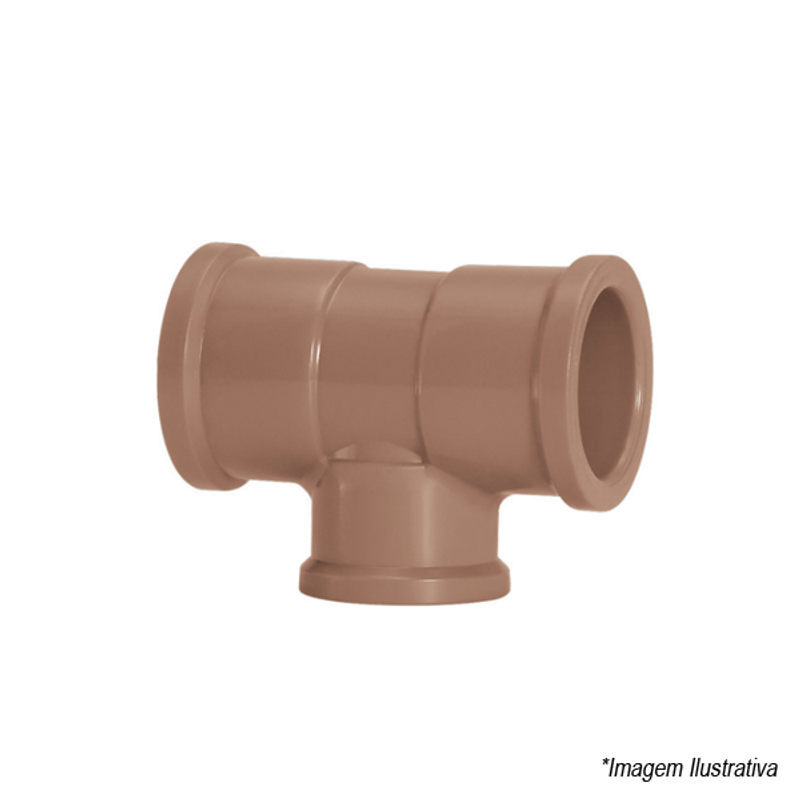 Tê de Redução PVC Soldável 25x20mm  3/4´x1/2´ - Amanco