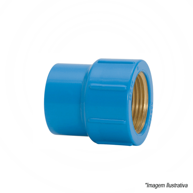 Luva Azul com Bucha de Latão 25x3/4 11752 Amanco Luva Azul com Bucha de Latão 25x3/4 11752 Amanco