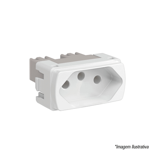 Tomada 2P+T 10A 250V Branco S3B70340 Schneider
