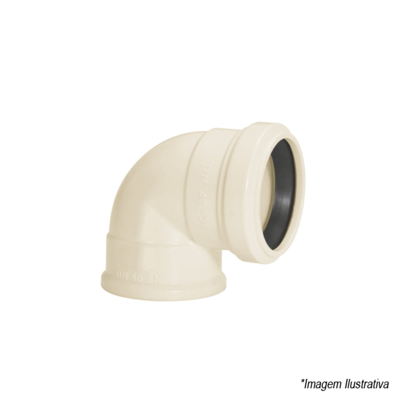 Joelho 90º Esgoto com Anel Labial 40mm 1.1/2´ - Amanco Joelho 90º Esgoto com Anel Labial 40mm 1.1/2´ - Amanco