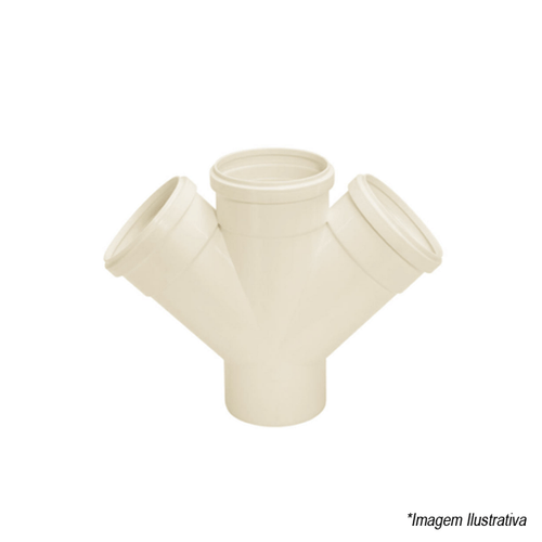 Junção Esgoto Dupla  100x100mm  4´x4´ - Amanco