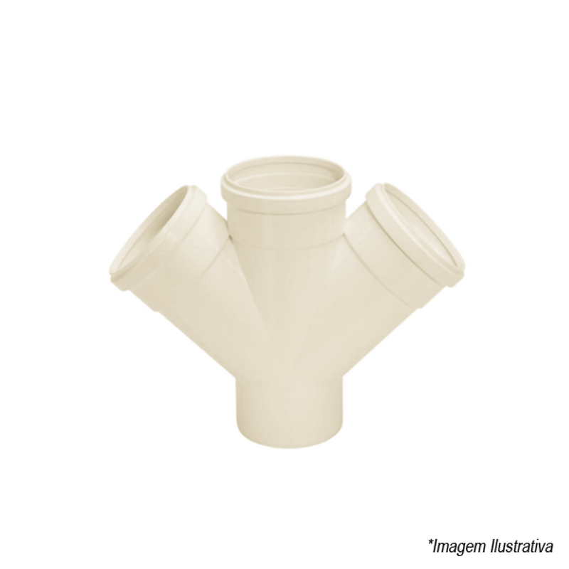 Junção Esgoto Dupla  100x100mm  4´x4´ - Amanco Junção Esgoto Dupla  100x100mm  4´x4´ - Amanco