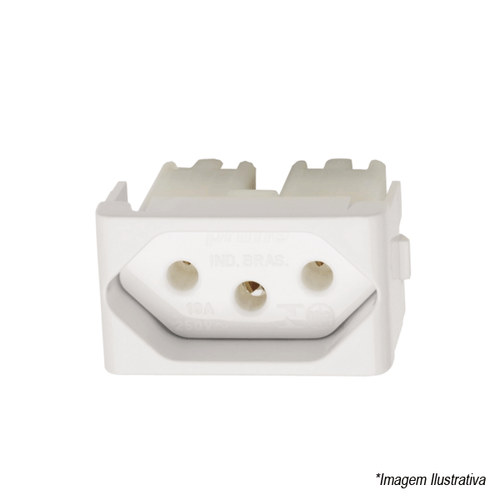 Tomada 2P+T 10A 250V Branco PRM04731 Schneider