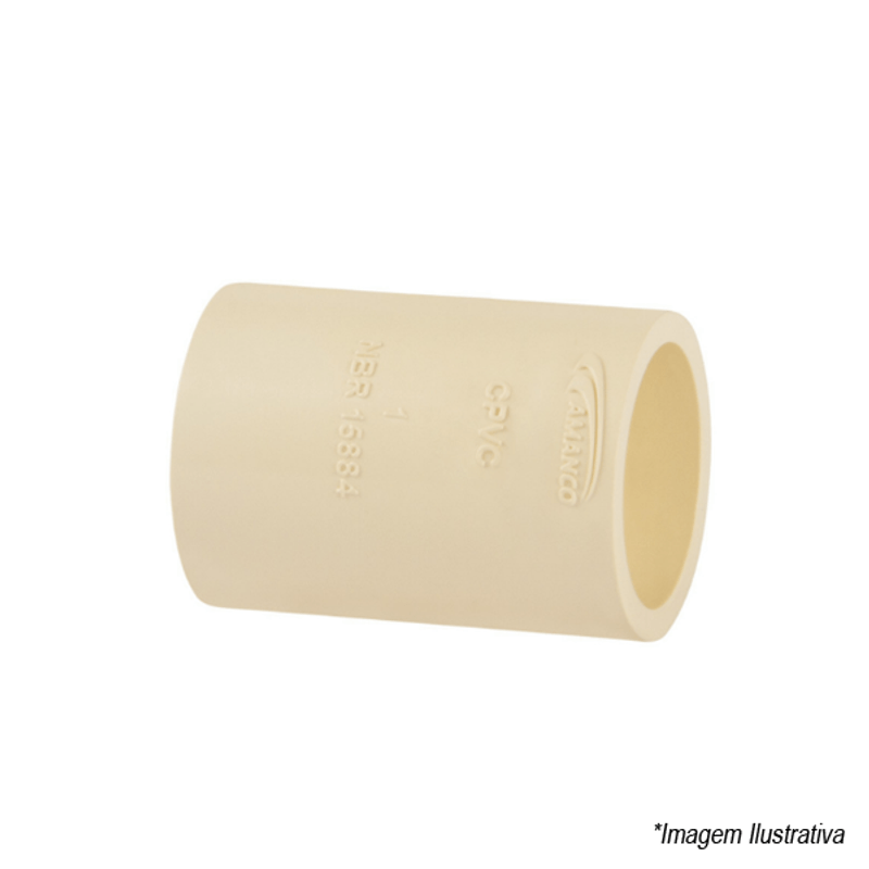 Luva Simples Super CPVC Flowguard Fêmea/Fêmea 42mm  1.1/2´ - Amanco