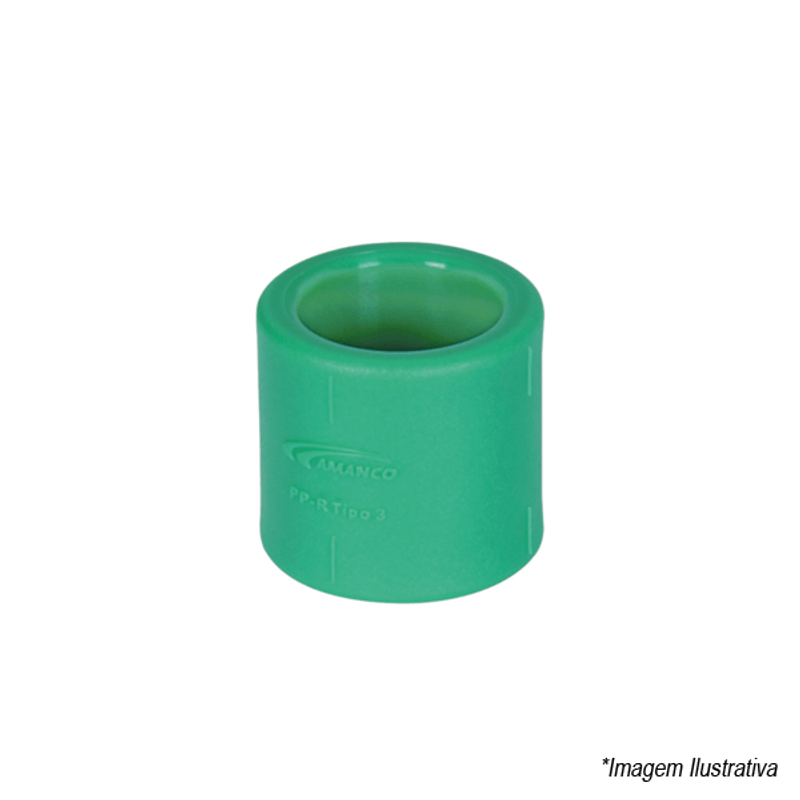Luva PPR Fêmea/Fêmea Termofusão Verde 32mm  1´ - Amanco Luva PPR Fêmea/Fêmea Termofusão Verde 32mm  1´ - Amanco