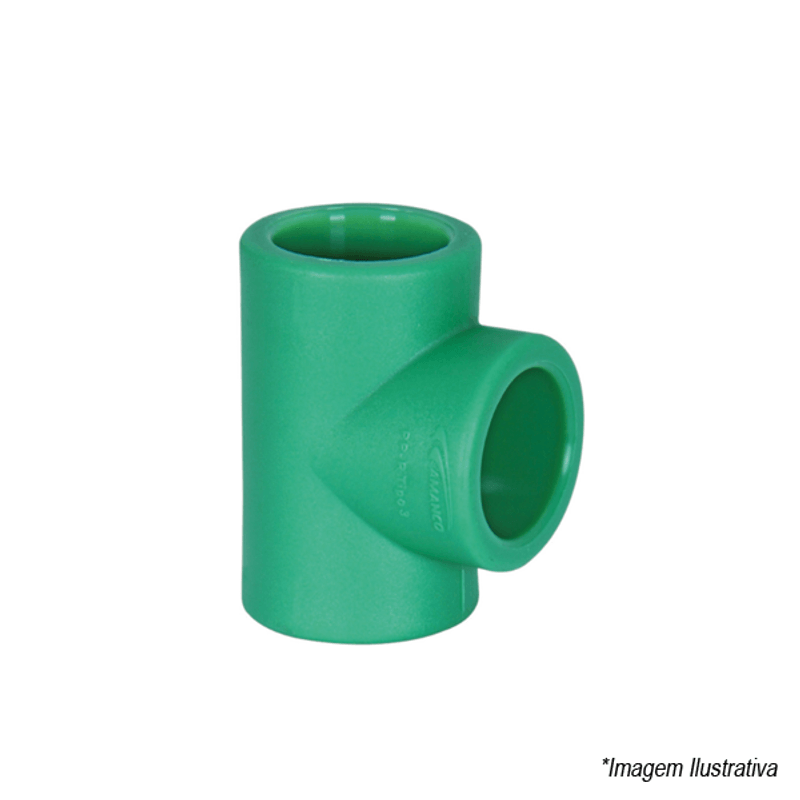 Tê PPR Fêmea/Fêmea/Fêmea Termofusão Verde 25mm  3/4´ - Amanco Tê PPR Fêmea/Fêmea/Fêmea Termofusão Verde 25mm  3/4´ - Amanco
