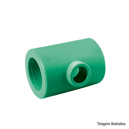 Tê de Redução Central PPR Fêmea Termofusão Verde  25x20x25mm - Amanco