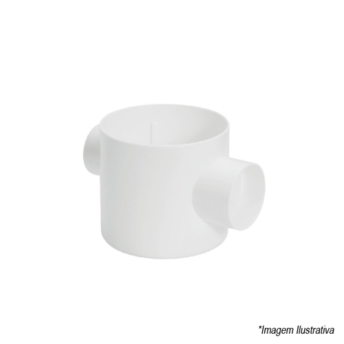 Corpo Caixa Seca 100x100mm com Adaptador para 40mm 11915 Amanco