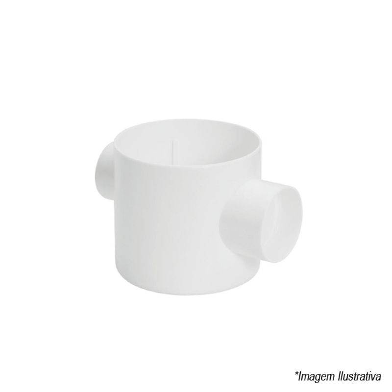 Corpo Caixa Seca 100x100mm com Adaptador para 40mm 11915 Amanco Corpo Caixa Seca 100x100mm com Adaptador para 40mm 11915 Amanco