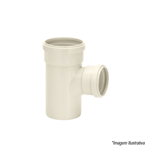 Tê de Redução para Esgoto Série R  100x75mm  4´x3´ - Amanco