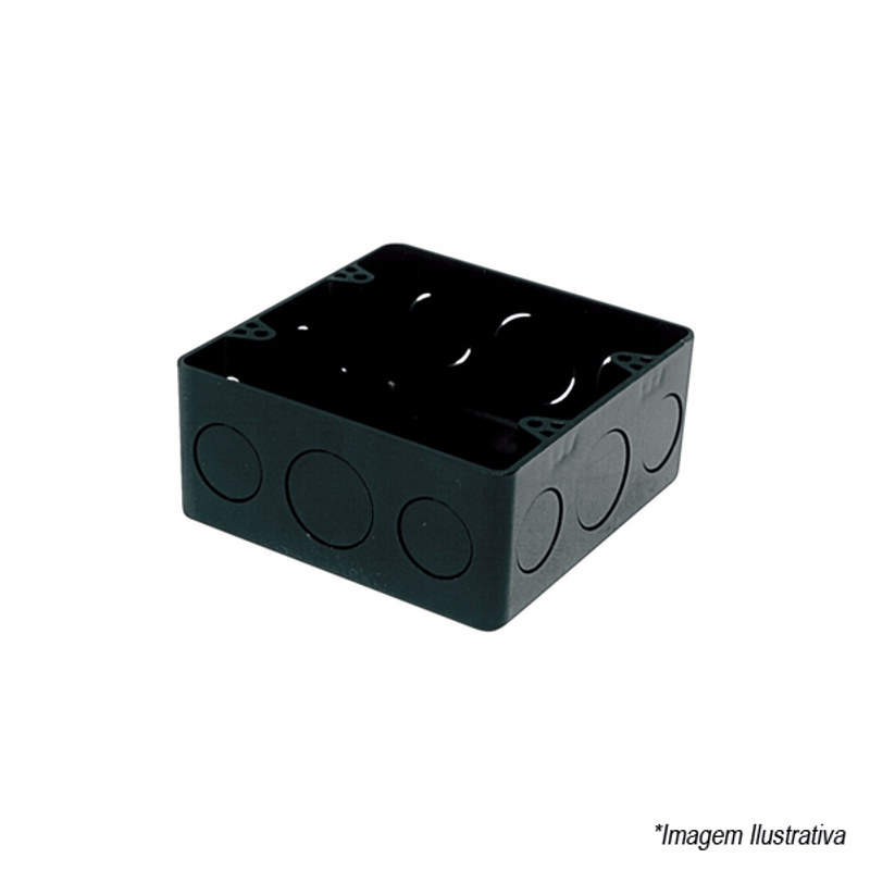Caixa de Luz 4x4 Preto Eletroduto Anti-Chama 11557 Amanco Caixa de Luz 4x4 Preto Eletroduto Anti-Chama 11557 Amanco