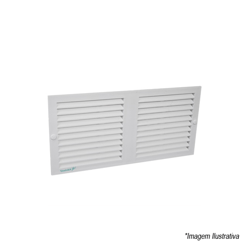 Grade de Ventilação 24x12cm Branco 3003500002 Ventokit Grade de Ventilação 24x12cm Branco 3003500002 Ventokit