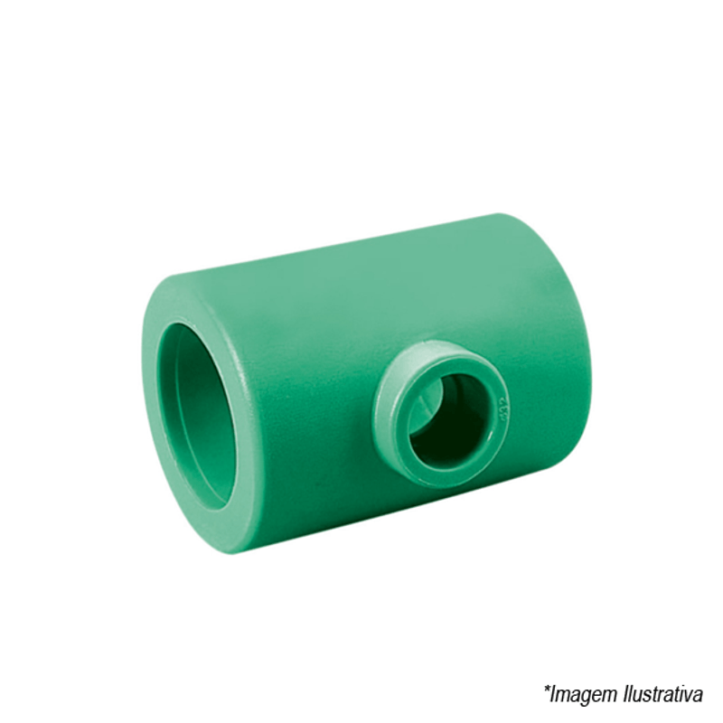 Tê de Redução Central PPR Fêmea Termofusão Verde 110x75x110mm  4´x2.1/2´x  Amanco