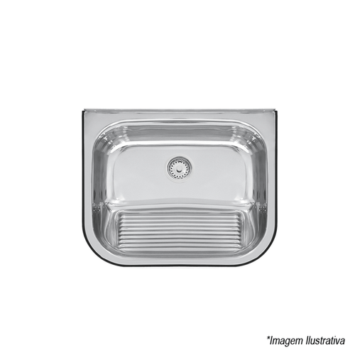 Tanque Inox de Parede Polido 50x40cm  Tramontina