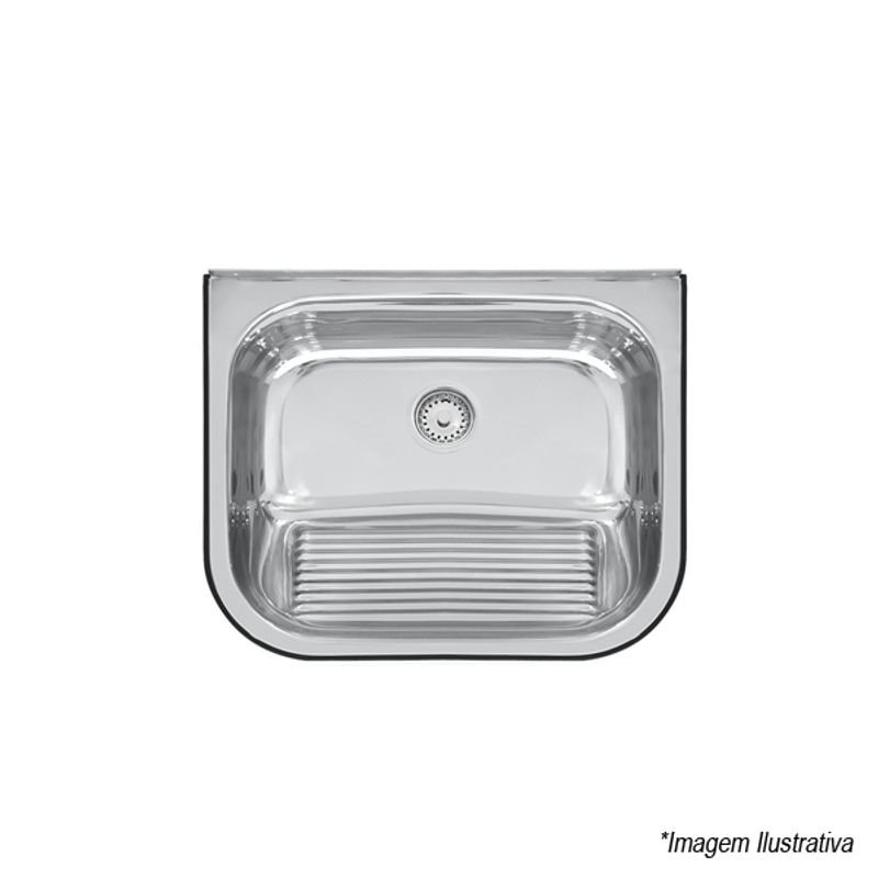 Tanque Inox de Parede Polido 50x40cm Tramontina Tanque Inox de Parede Polido 50x40cm Tramontina