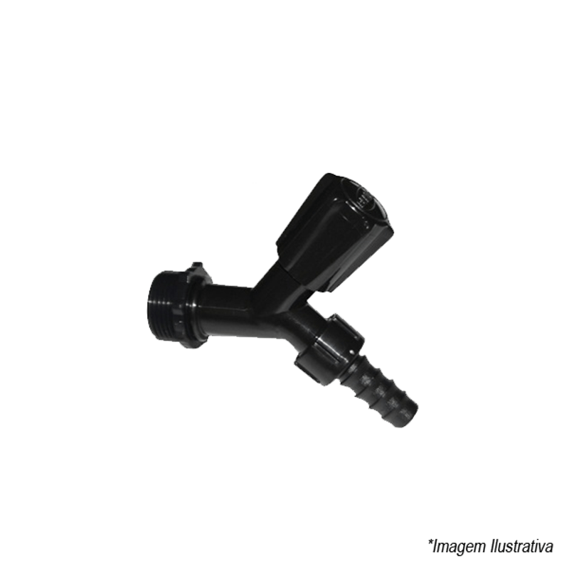 Torneira de Jardim PVC 1/2´  Preto - Luk Torneira de Jardim PVC 1/2´  Preto - Luk