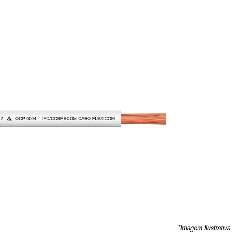 Cordão Flexicom Paralelo 2x1,0mm 300V Branco Metro 00363 Cordão Flexicom Paralelo 2x1,0mm 300V Branco Metro 00363