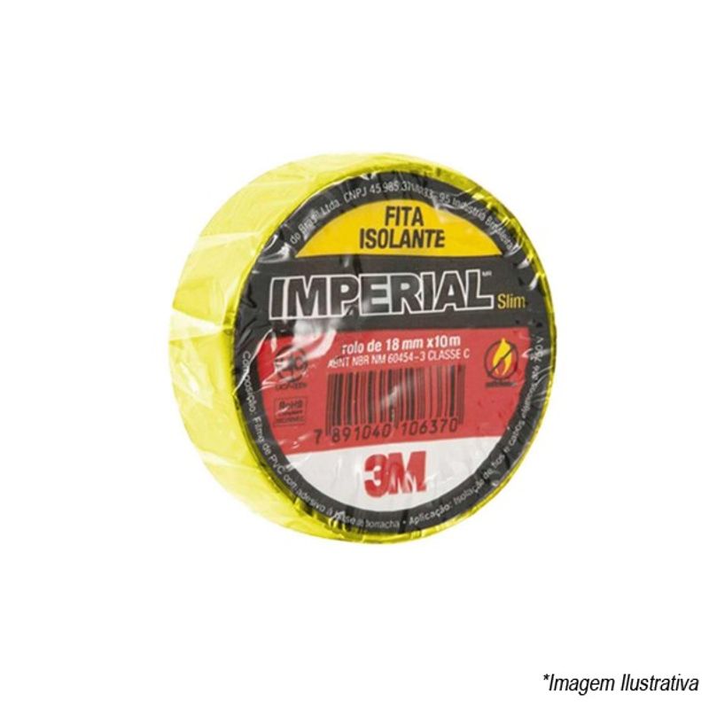 Fita Isolante Imperial 18mmx10m Amarelo HB004297949 3M Fita Isolante Imperial 18mmx10m Amarelo HB004297949 3M