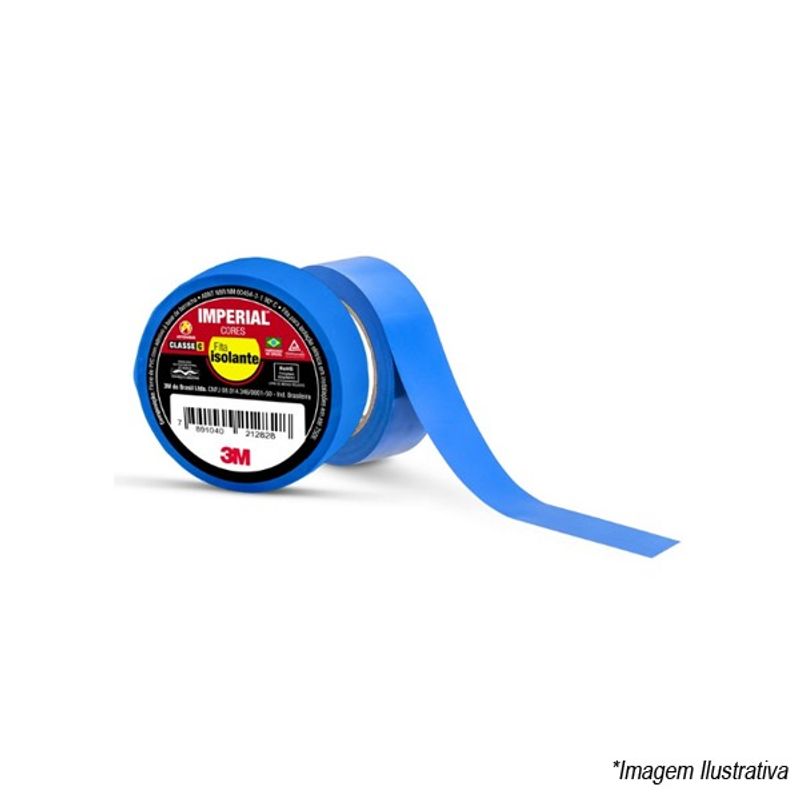 Fita Isolante Imperial 18mmx10m Azul HB004297980 3M Fita Isolante Imperial 18mmx10m Azul HB004297980 3M