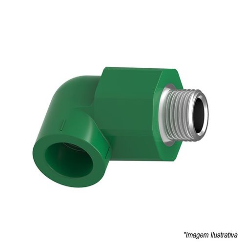 Joelho Com Rosca Macho 90° PPR Termofusão  20mm x 1/2´ - Tigre