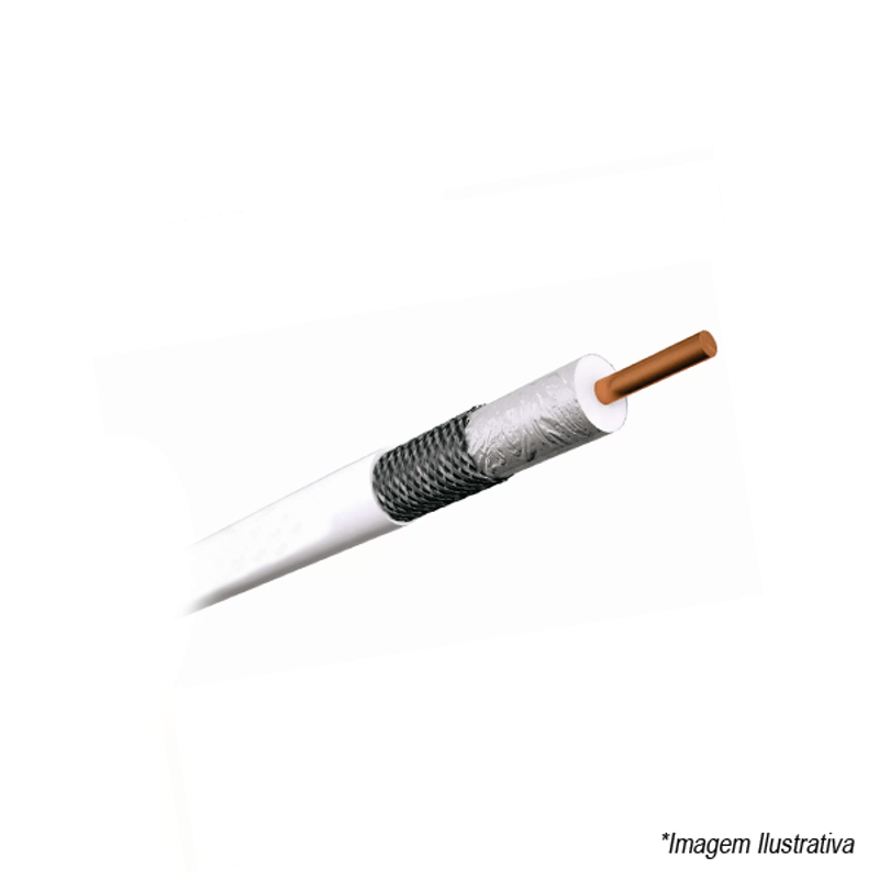 Cabo Coaxial RG59 67% Branco Cabo Coaxial RG59 67% Branco