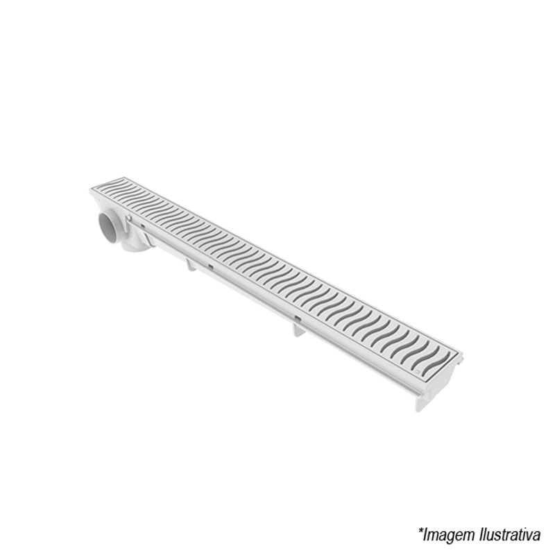 Ralo Linear com Grelha 50cm Branco - Tigre Ralo Linear com Grelha 50cm Branco - Tigre