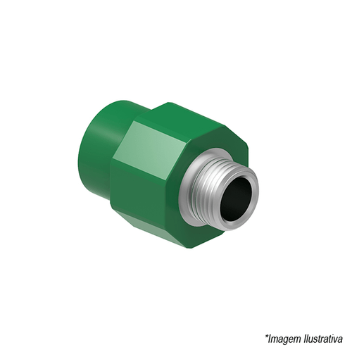 Conector Macho PPR Termofusão Verde 20mm x 1/2´ -  Tigre