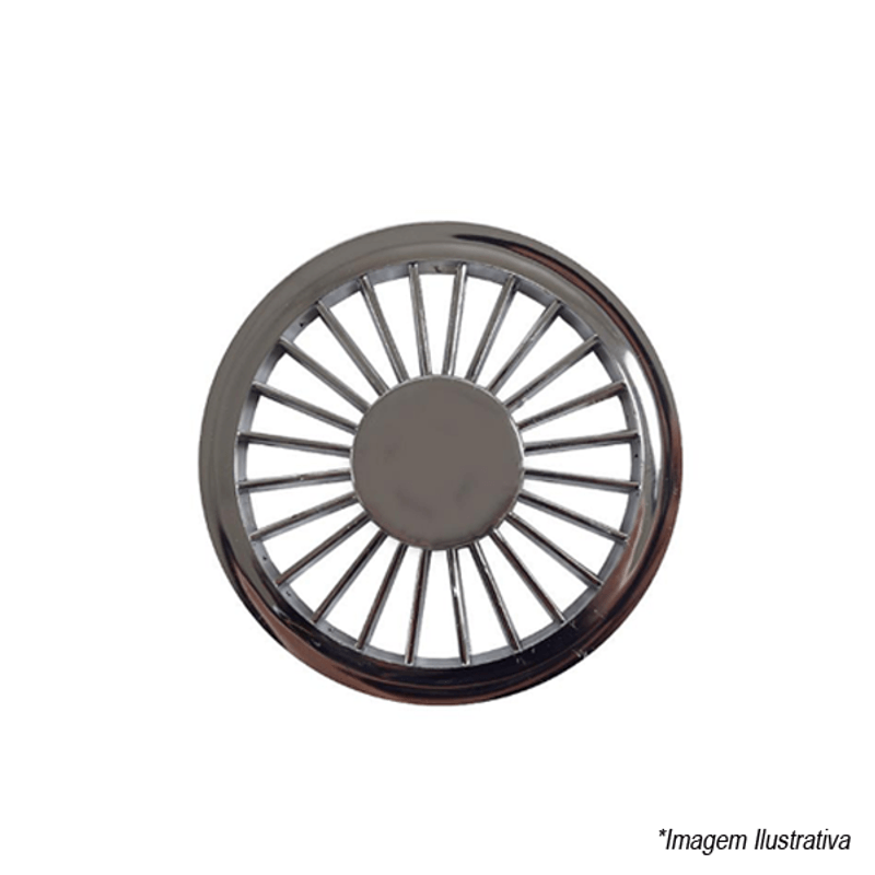 Grelha Radial Redonda Cromada 100mm   Amanco