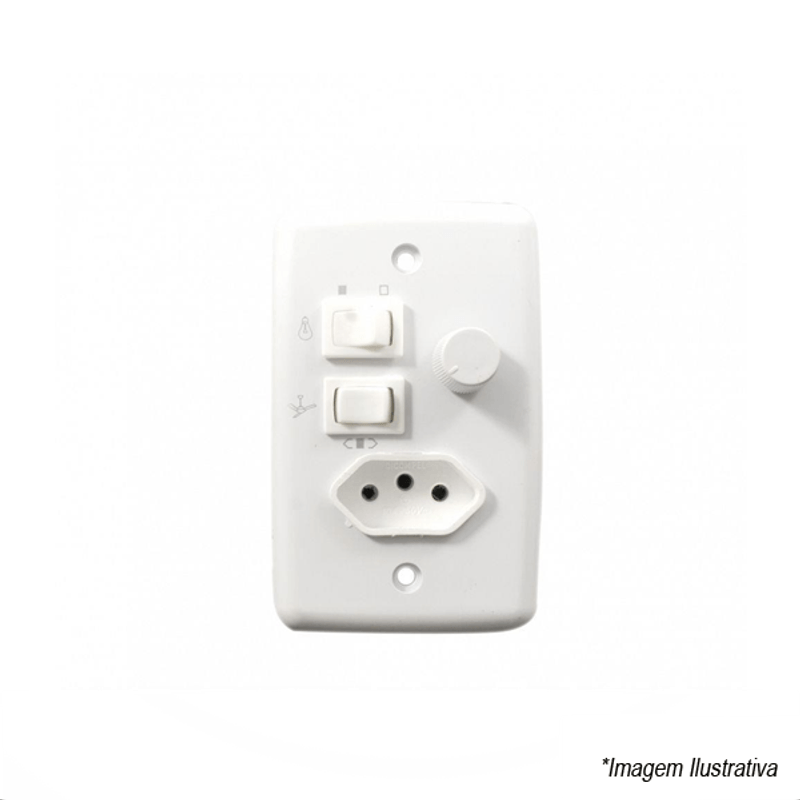 Controle de Ventilador Rotativo Bivolt Com Tomada LS Controle de Ventilador Rotativo Bivolt Com Tomada LS