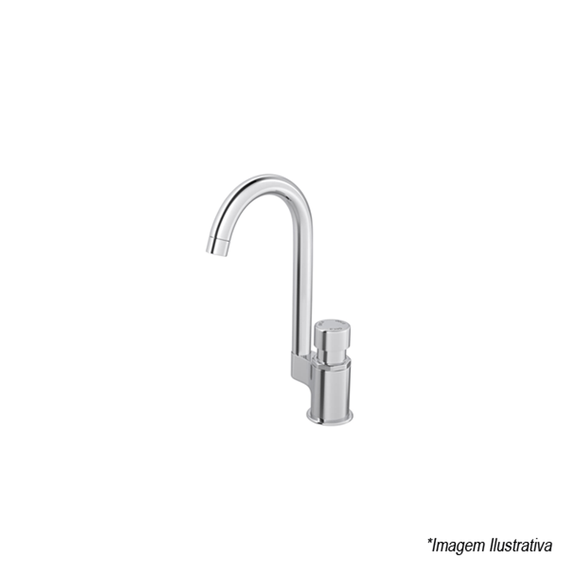 Torneira para Banheiro Bica Alta Automática Decamatic Eco Cromada - Deca Torneira para Banheiro Bica Alta Automática Decamatic Eco Cromada - Deca