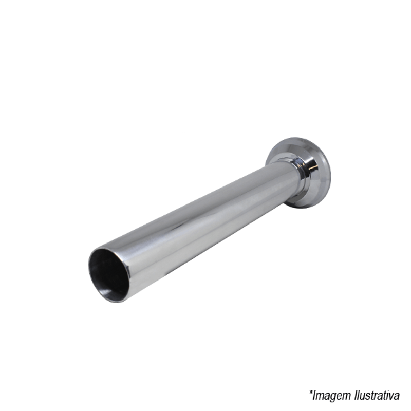 Tubo de Ligação Simples 25cm 1.1/2´ Cromado - Romis Tubo de Ligação Simples 25cm 1.1/2´ Cromado - Romis