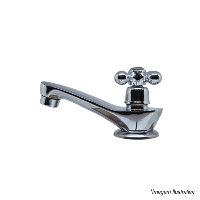 Torneira para Banheiro de Bancada Bica Baixa Cromada 1194 C52 - Romis Torneira para Banheiro de Bancada Bica Baixa Cromada 1194 C52 - Romis