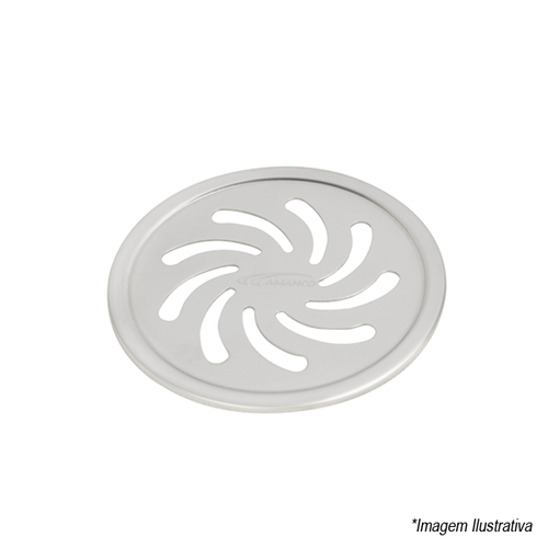 Ralo Grelha Vórtice Redonda Inox 150mm  Amanco
