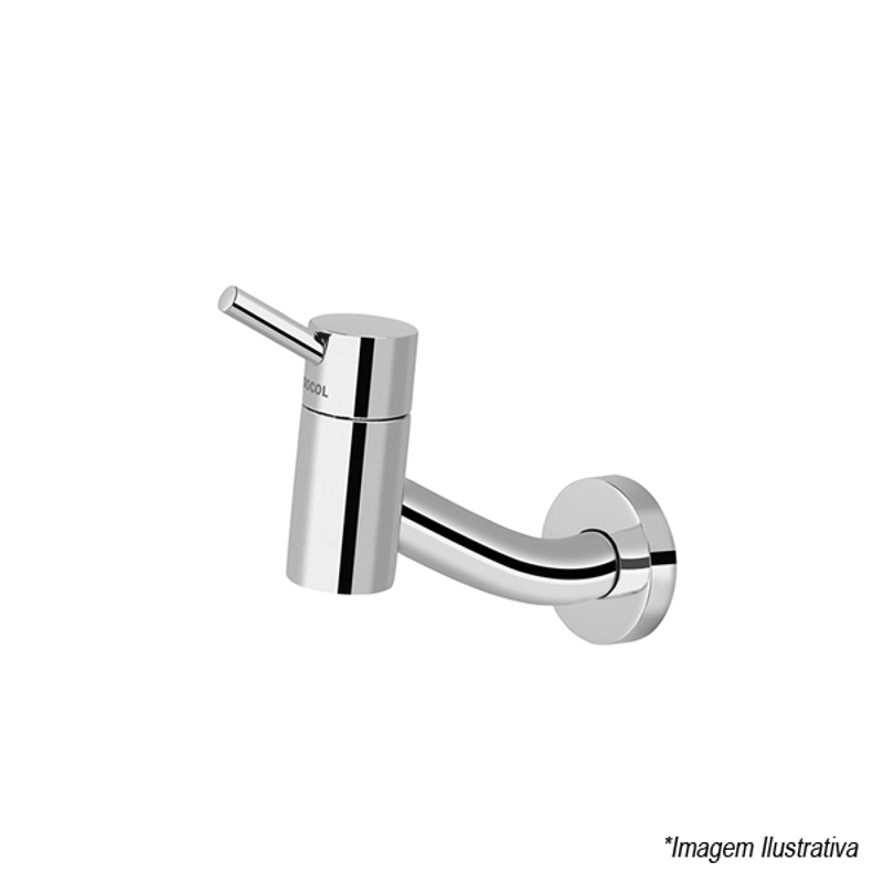 Torneira para Banheiro de Parede Cromada Lóggica - Docol Torneira para Banheiro de Parede Cromada Lóggica - Docol