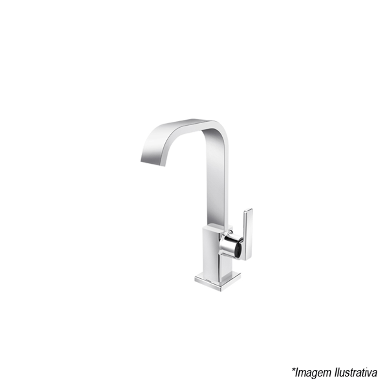 Torneira para Banheiro de Bancada Bica Alta Cromada Breezy - Docol Torneira para Banheiro de Bancada Bica Alta Cromada Breezy - Docol