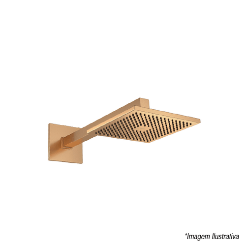 Chuveiro Quadrado De Parede Gold Matte 1992.GL.CT.MT - Deca