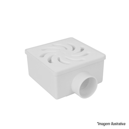 Ralo Seco Quadrado 100x40mm Branco 20500 Amanco